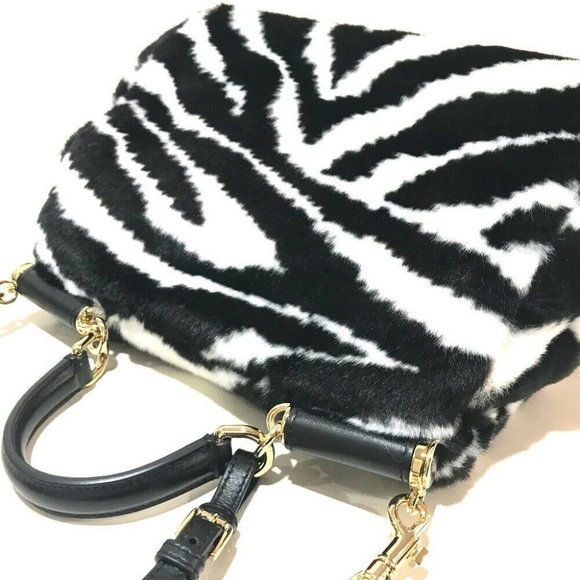 Authentic DOLCE&GABBANA Zebra pattern With charm Sicily 2 Way Hand Bag - Picture 5 of 7